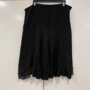 Vintage Made in Italy Chiffon Lace Flowy Skirt Size 16